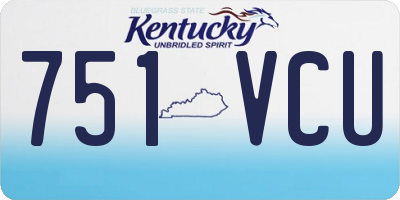KY license plate 751VCU