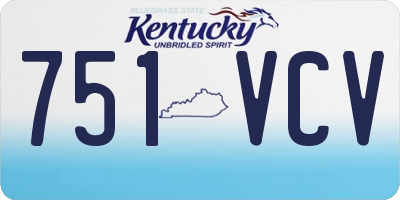 KY license plate 751VCV