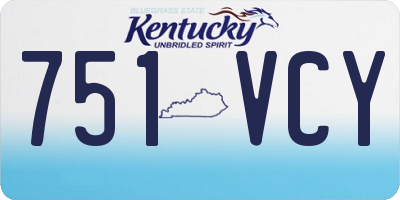 KY license plate 751VCY