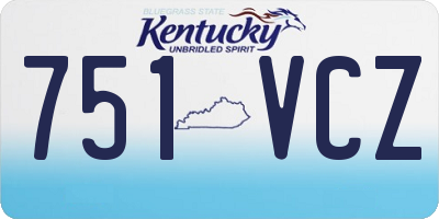 KY license plate 751VCZ