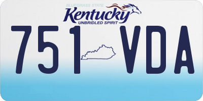 KY license plate 751VDA