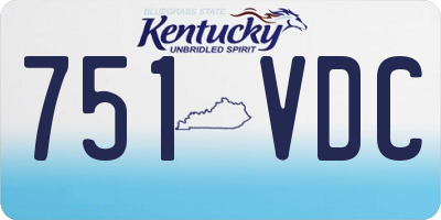 KY license plate 751VDC