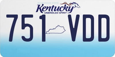 KY license plate 751VDD