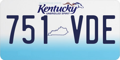 KY license plate 751VDE