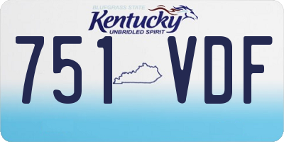 KY license plate 751VDF