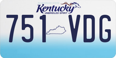 KY license plate 751VDG