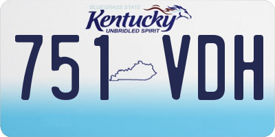 KY license plate 751VDH