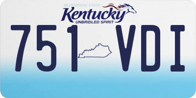 KY license plate 751VDI