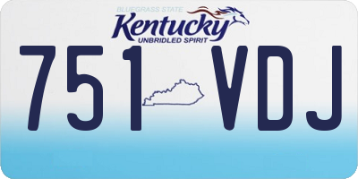 KY license plate 751VDJ