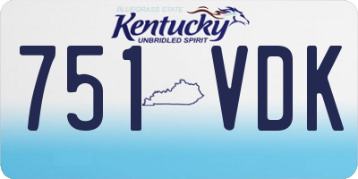 KY license plate 751VDK
