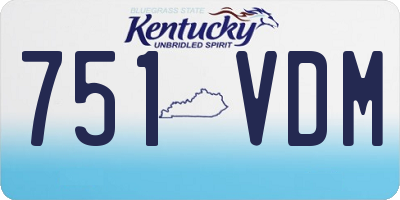 KY license plate 751VDM