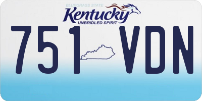 KY license plate 751VDN