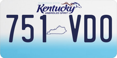 KY license plate 751VDO