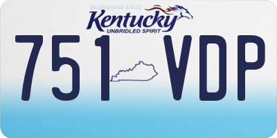 KY license plate 751VDP