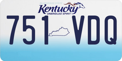 KY license plate 751VDQ