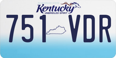 KY license plate 751VDR