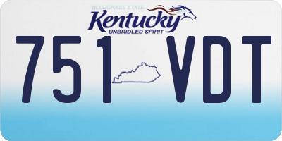 KY license plate 751VDT
