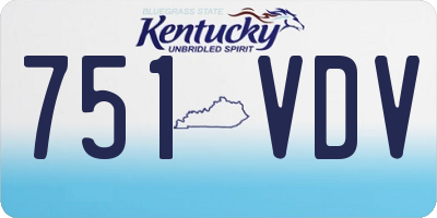 KY license plate 751VDV