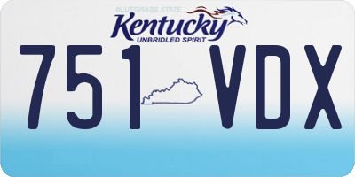 KY license plate 751VDX