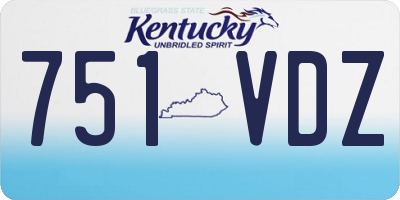 KY license plate 751VDZ