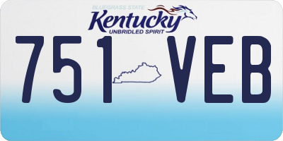 KY license plate 751VEB
