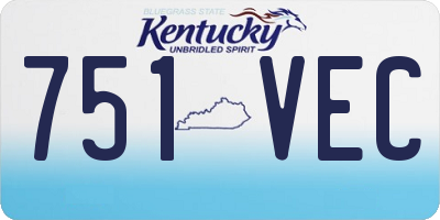KY license plate 751VEC