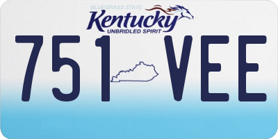 KY license plate 751VEE