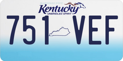 KY license plate 751VEF