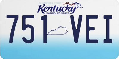 KY license plate 751VEI