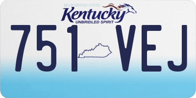 KY license plate 751VEJ