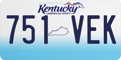 KY license plate 751VEK