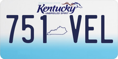 KY license plate 751VEL