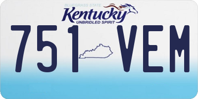 KY license plate 751VEM