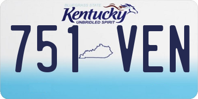KY license plate 751VEN