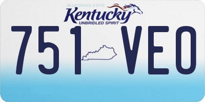 KY license plate 751VEO