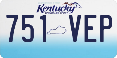 KY license plate 751VEP