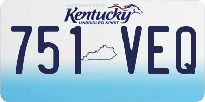KY license plate 751VEQ