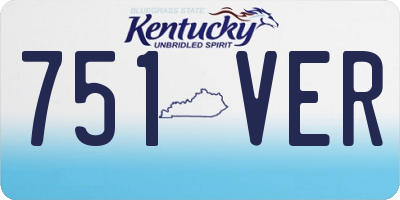 KY license plate 751VER