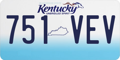 KY license plate 751VEV