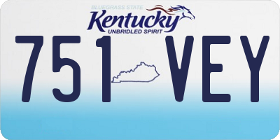 KY license plate 751VEY