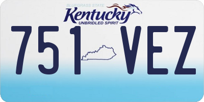 KY license plate 751VEZ