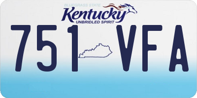 KY license plate 751VFA