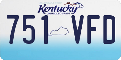 KY license plate 751VFD