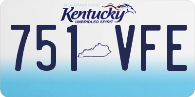 KY license plate 751VFE