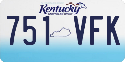 KY license plate 751VFK