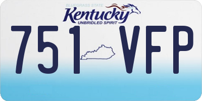 KY license plate 751VFP