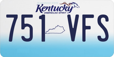 KY license plate 751VFS