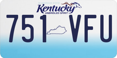 KY license plate 751VFU