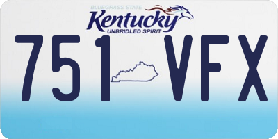 KY license plate 751VFX