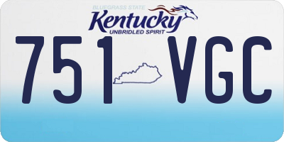 KY license plate 751VGC